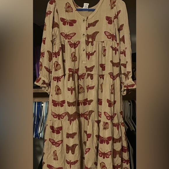 kate quinn Other - Kate Quinn girls size 4t Bamboo Garnet Moths Prairie Dress